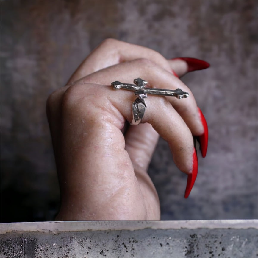 You Bleed Crucifix Ring