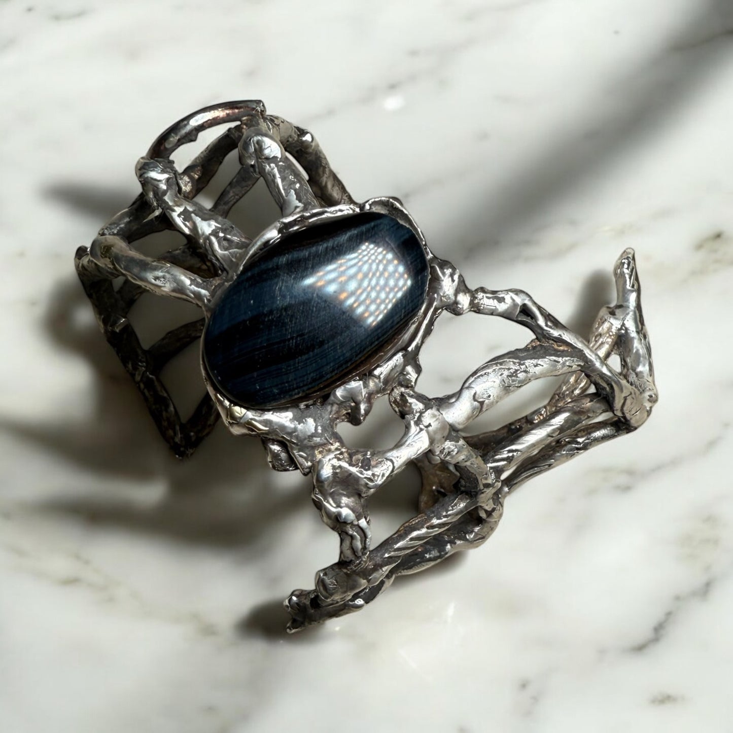 Web of Bone Cuff – Obsidian Veil Edition