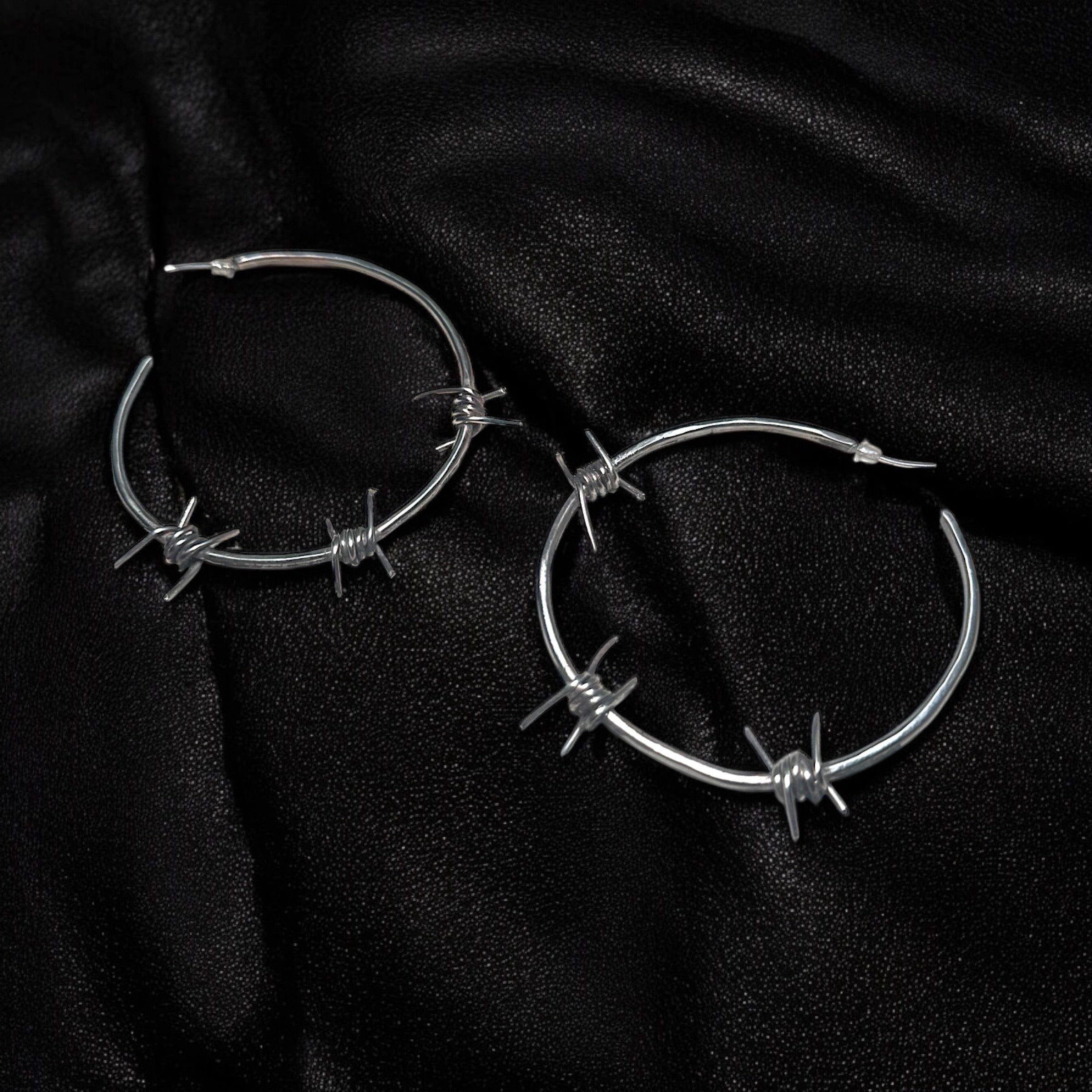 Barbed Sigil Hoops
