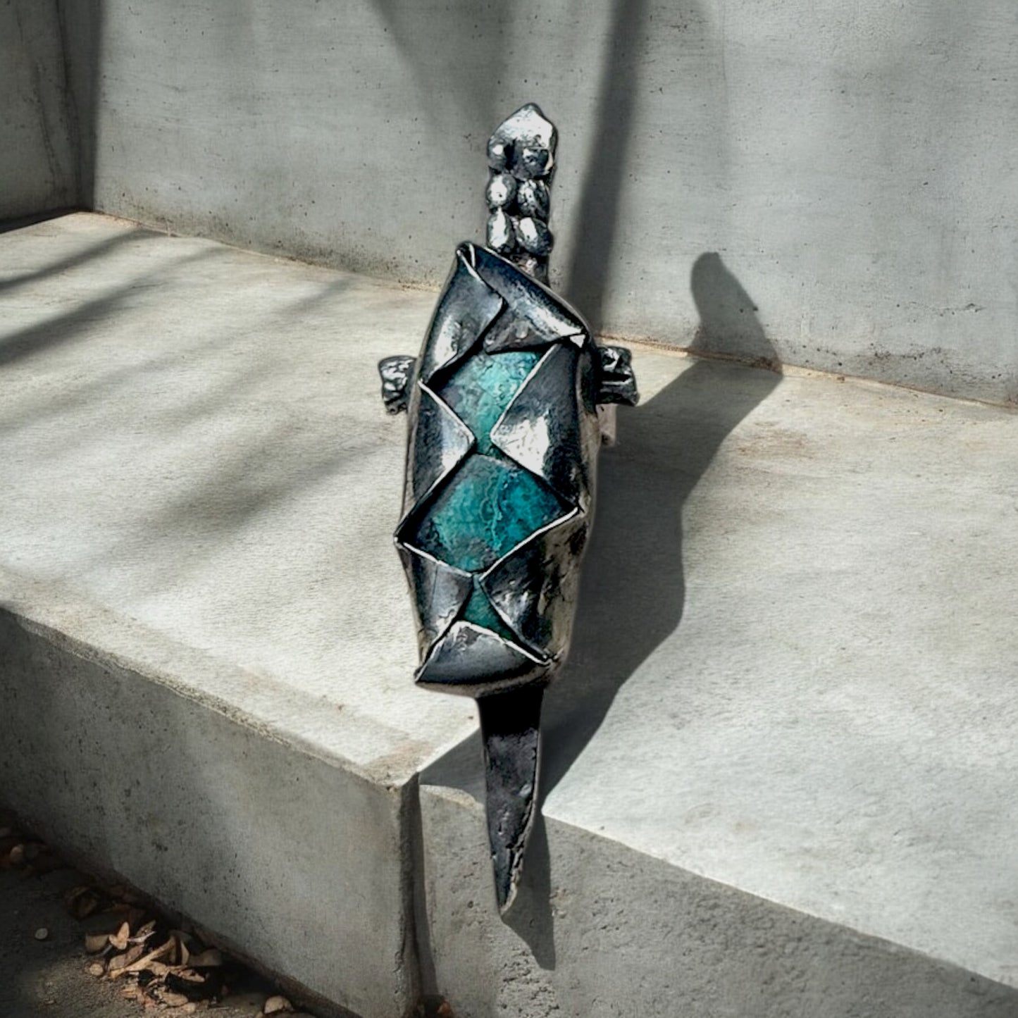 Blade Ring — Sterling Silver + Chrysocolla