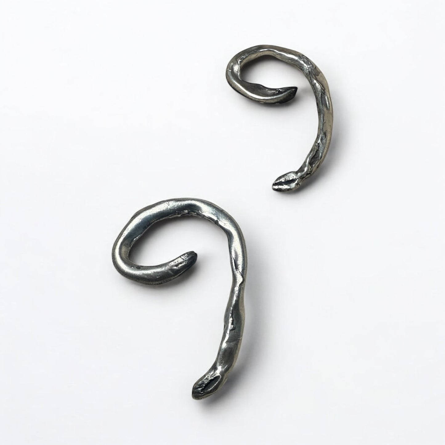 Serpent Veils — Sterling Silver Ear Weights