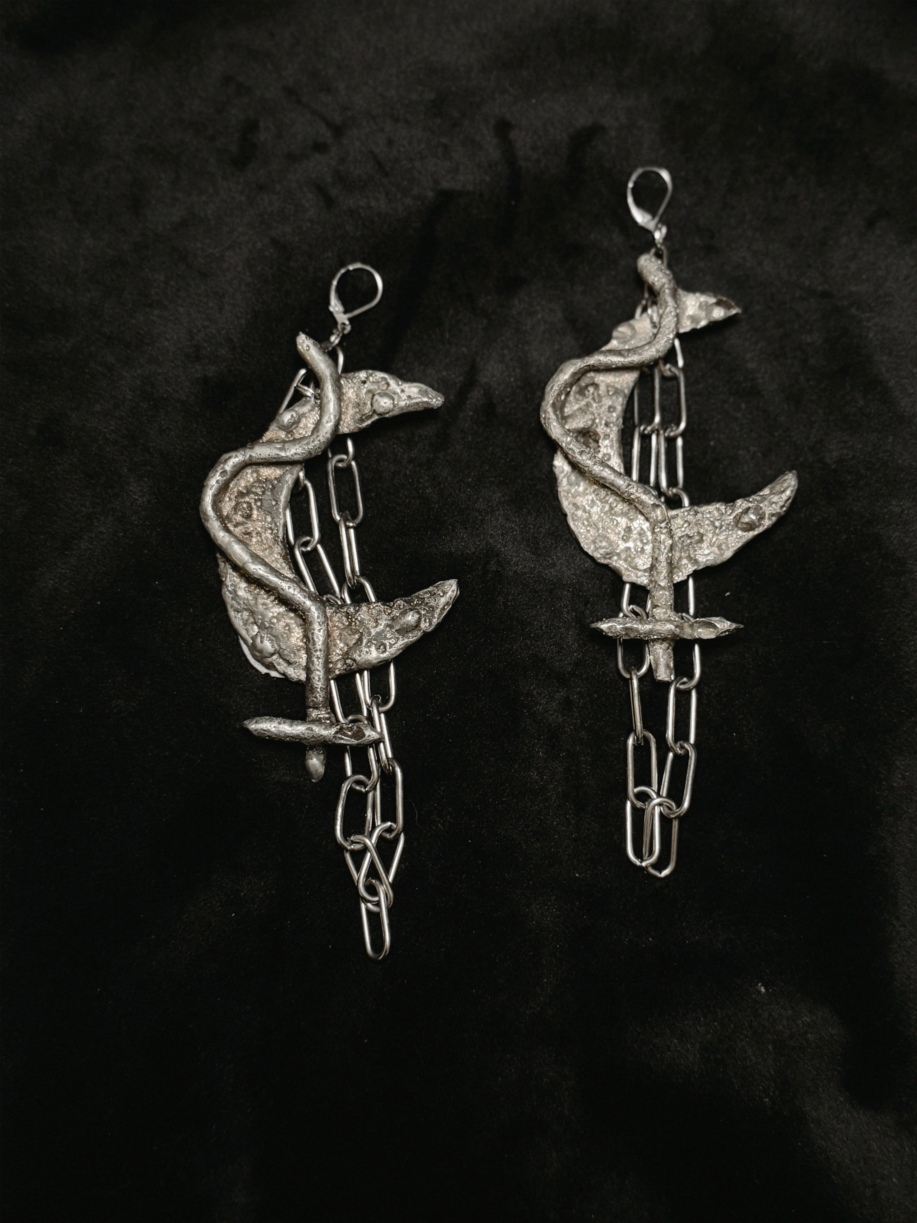 Lilith Serpent Chain Earrings