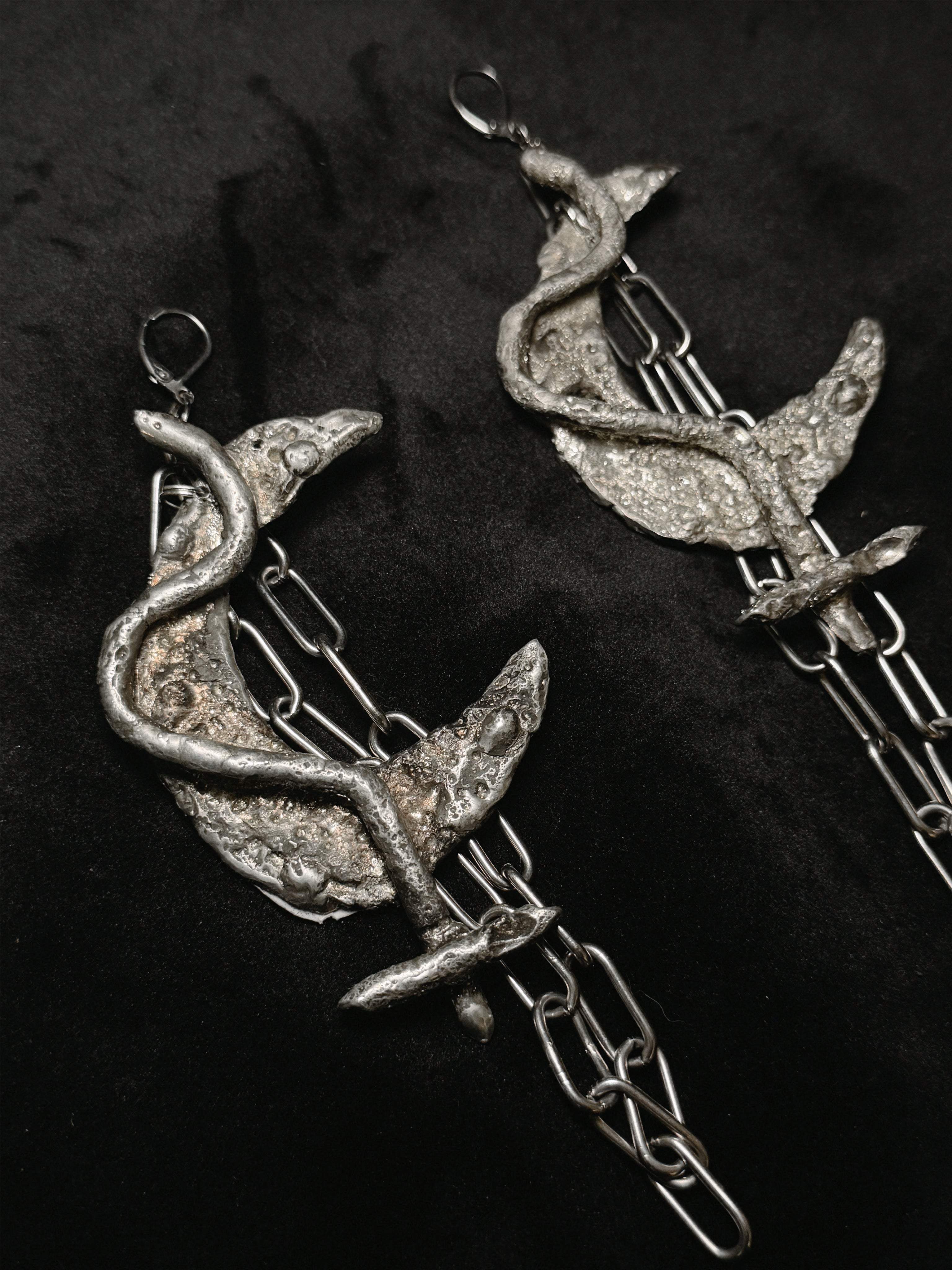 Lilith Serpent Chain Earrings