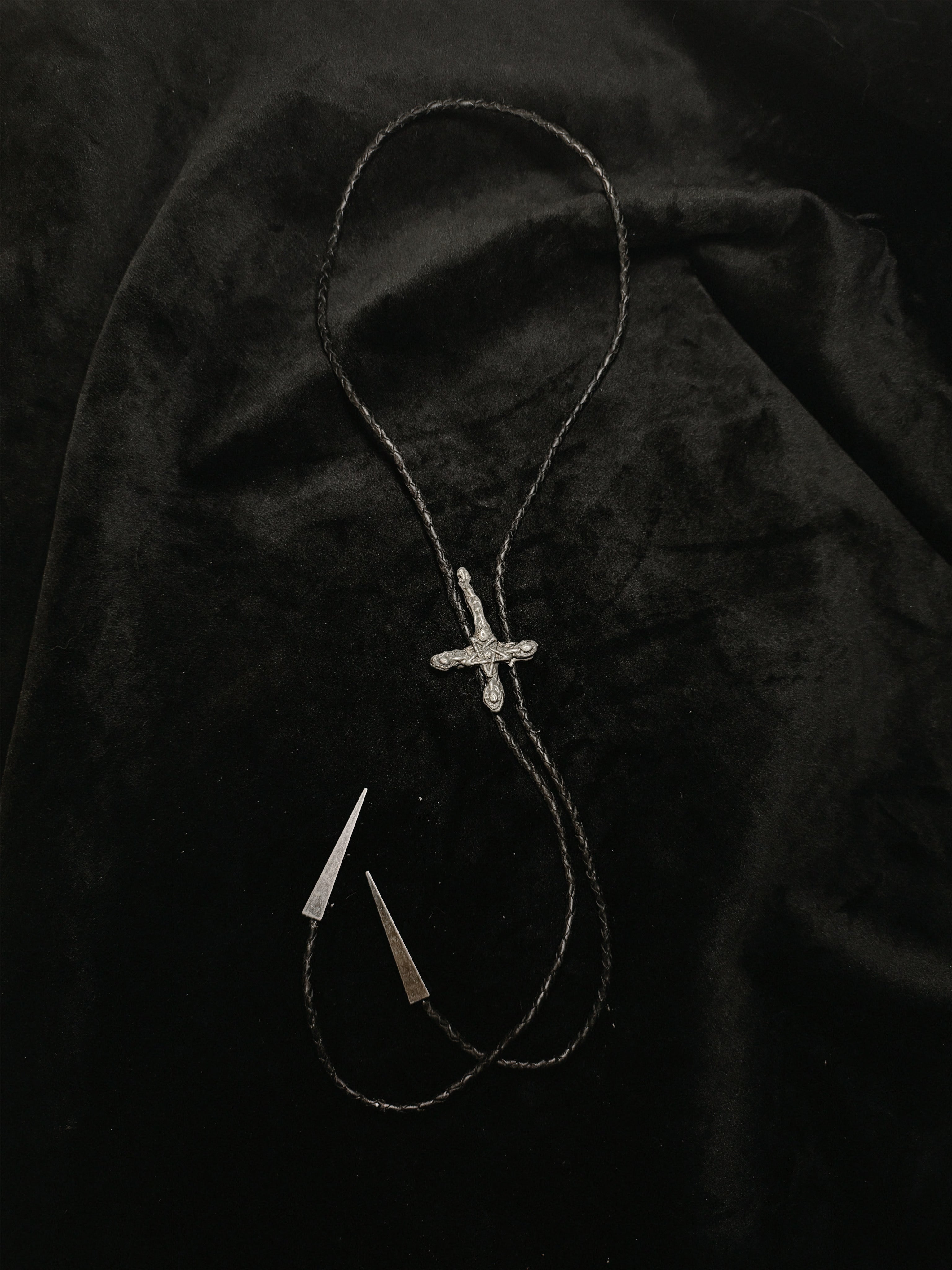 Inverted Crucifix Bolo Tie