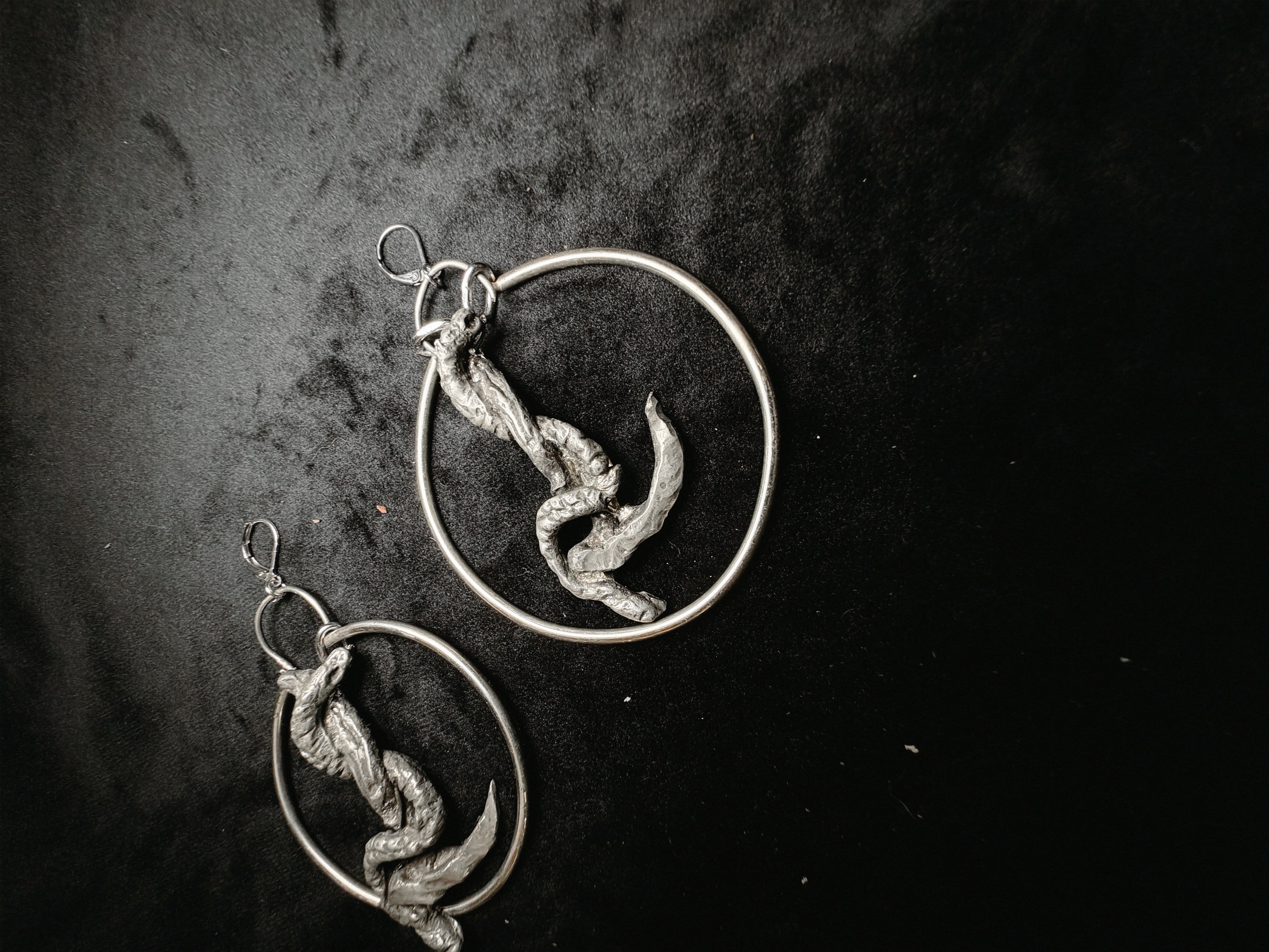Serpent Scythe Hoop Earrings