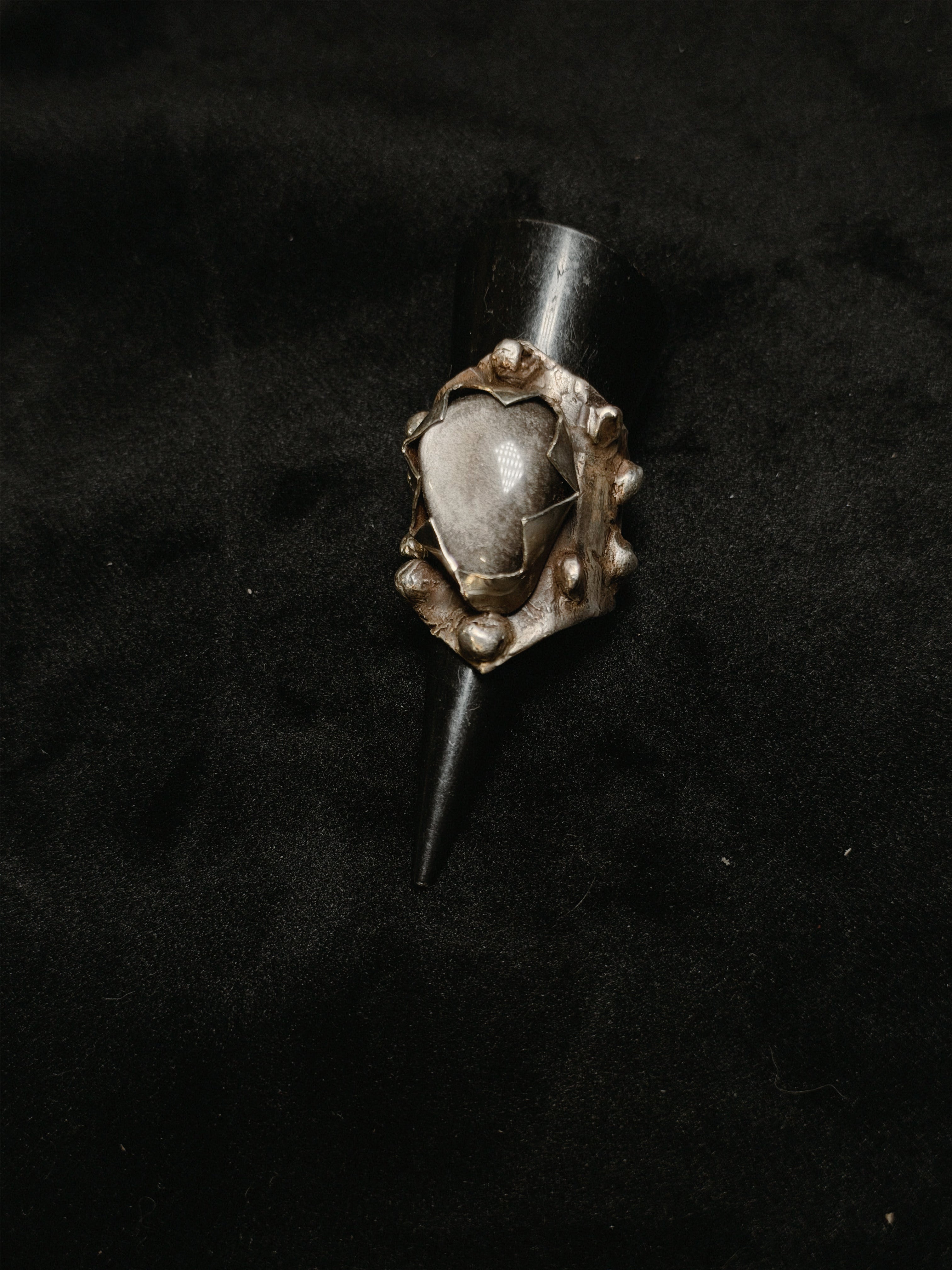 Obsidian Shield Ring