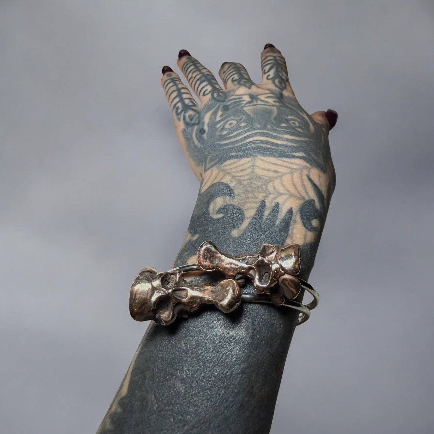 The Eternal Flight Cuffs (Adjustable Skull Cuffs)