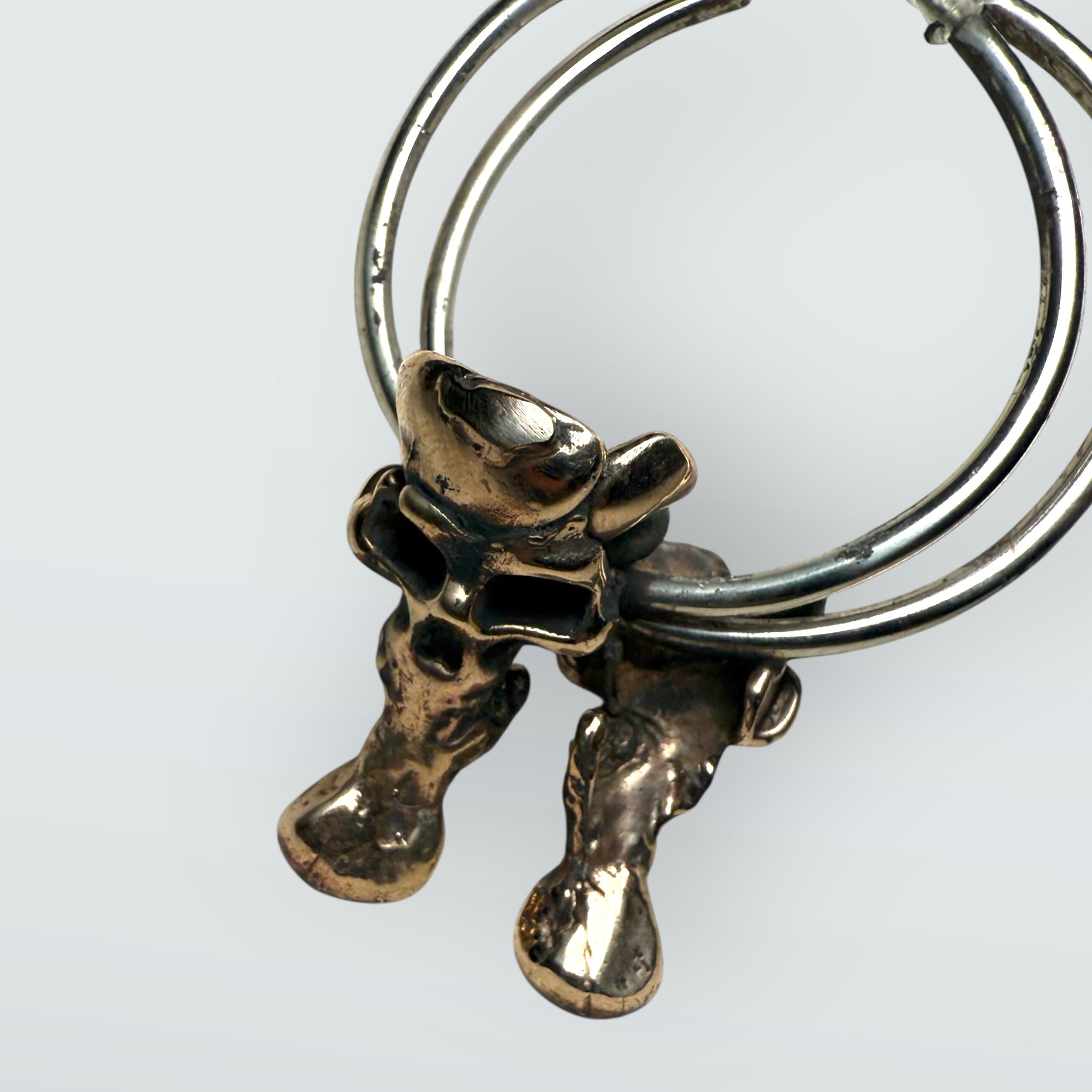 The Ascending Oni Skull (50mm Mixed Metal Pendant)