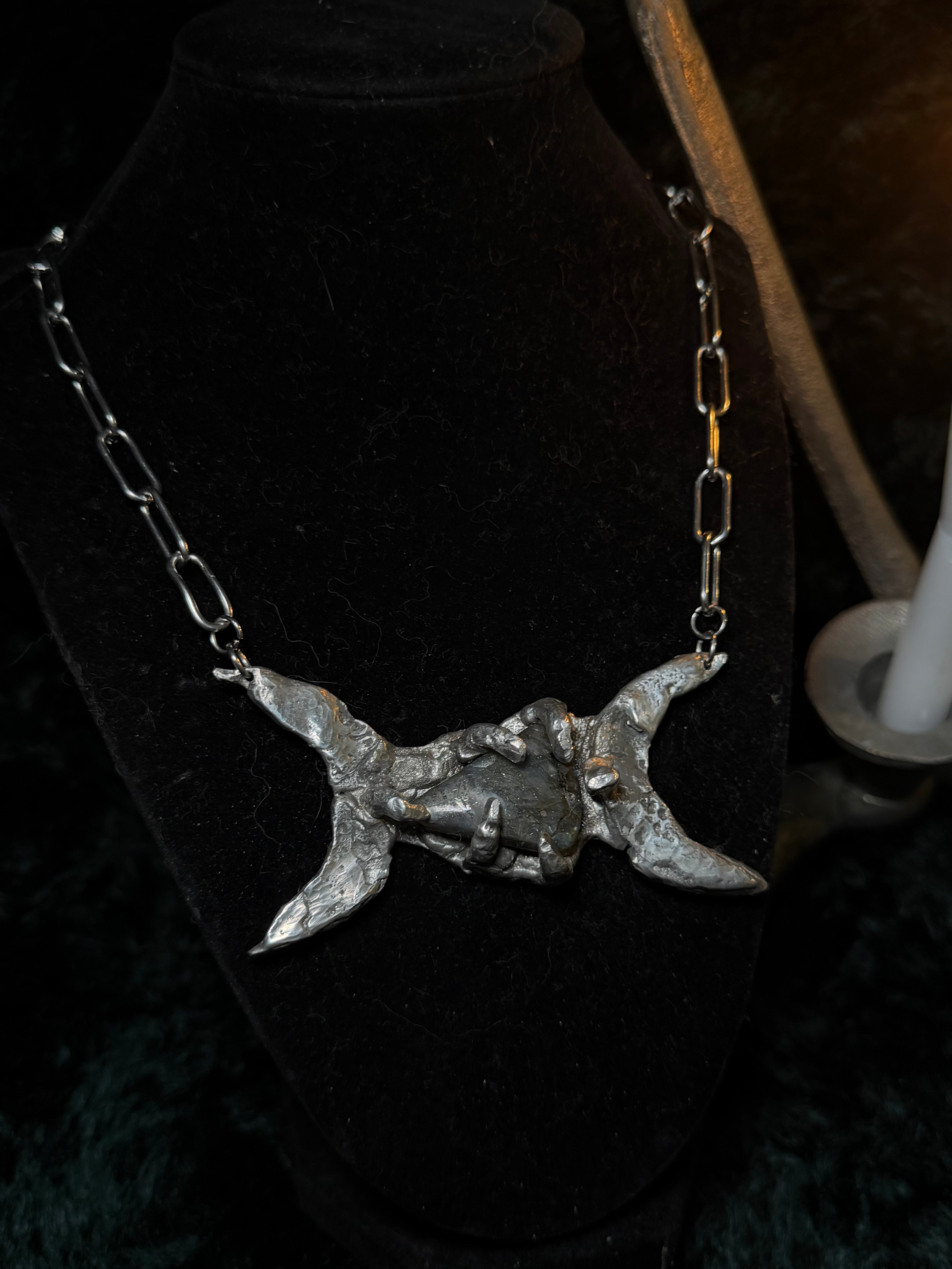 The Lunar Alchemist — Double Crescent Moon Necklace