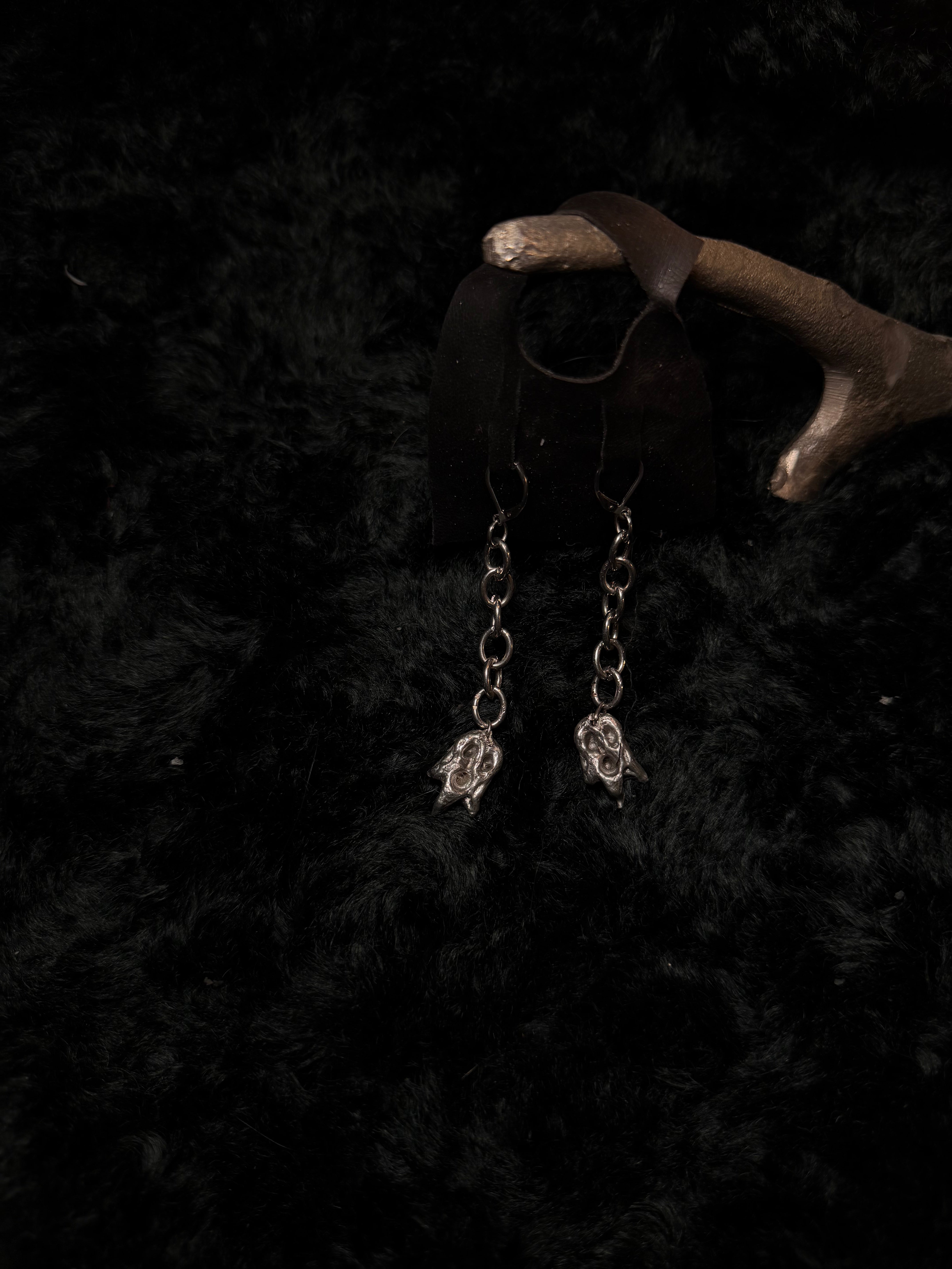 Little Hauntings — Mini Ghost Chain Earrings