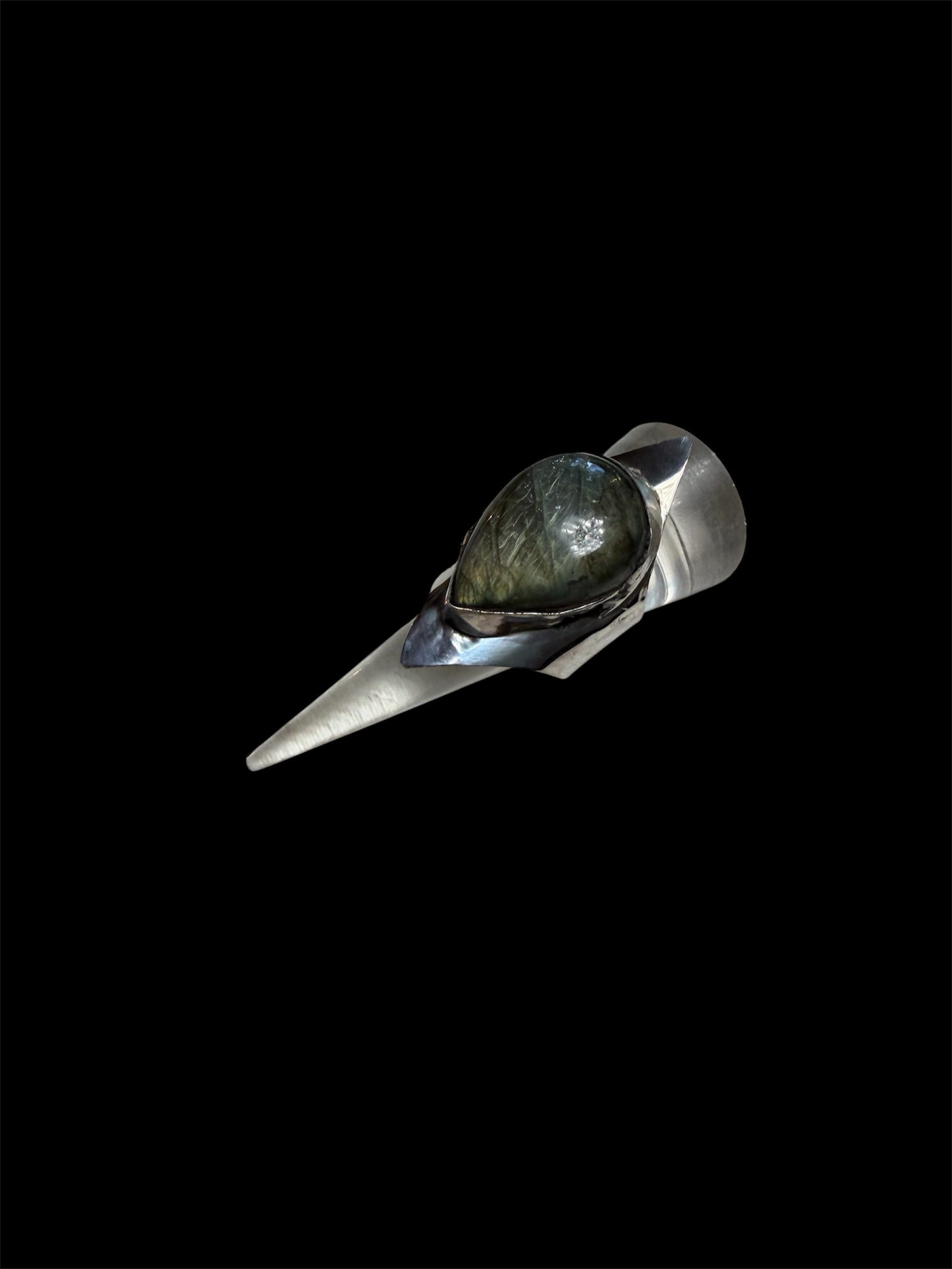 Labradorite Shield Ring — Sterling Silver