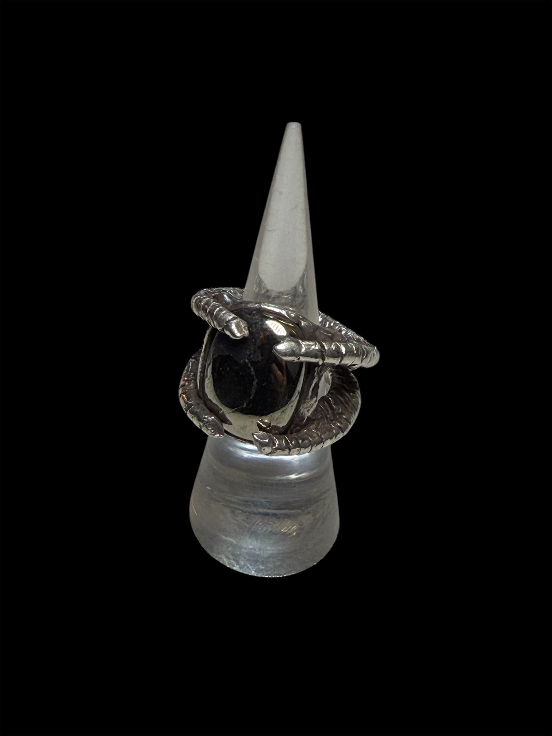 Claw Hematite Ring — Sterling Silver