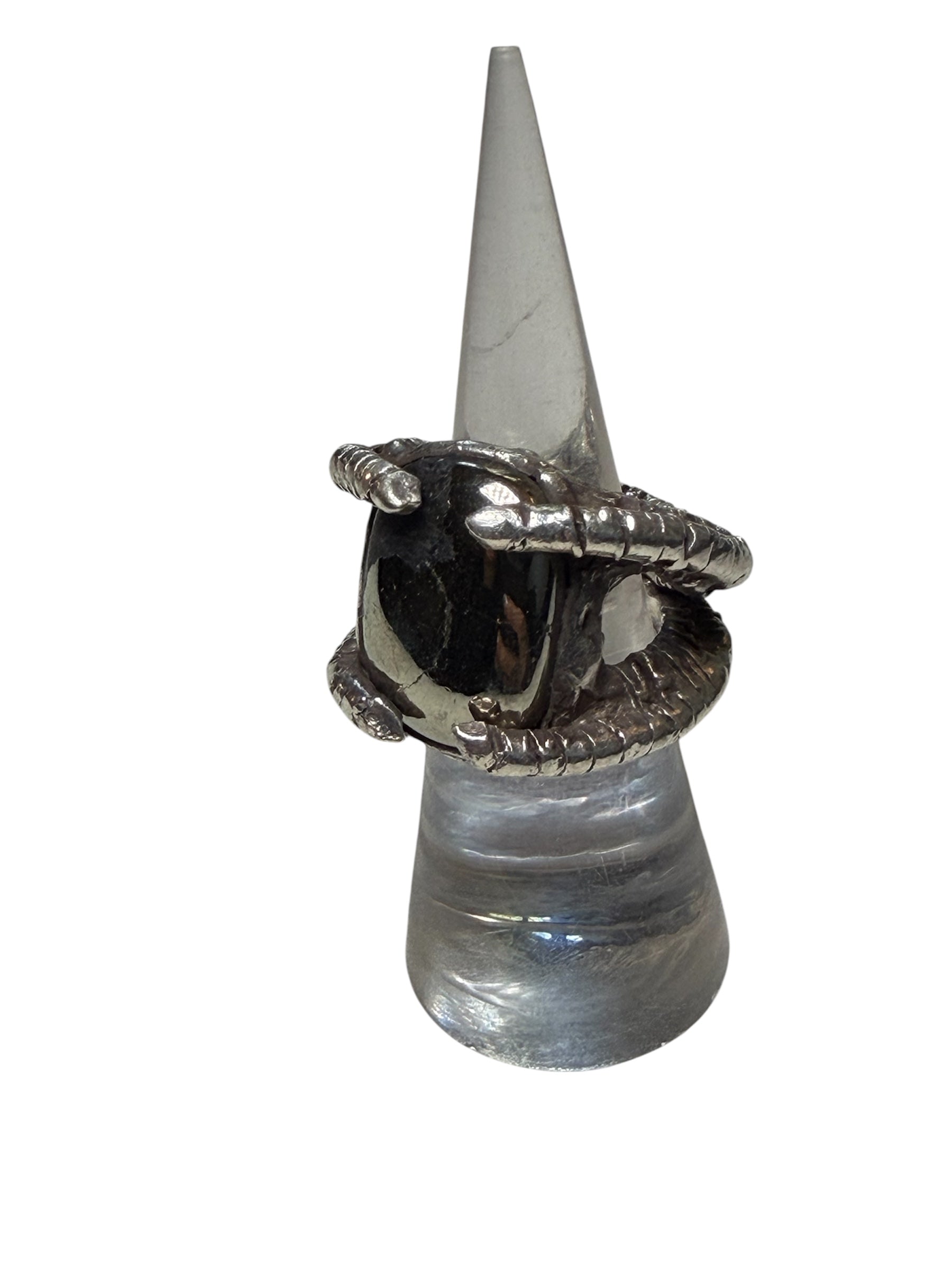 Claw Hematite Ring — Sterling Silver