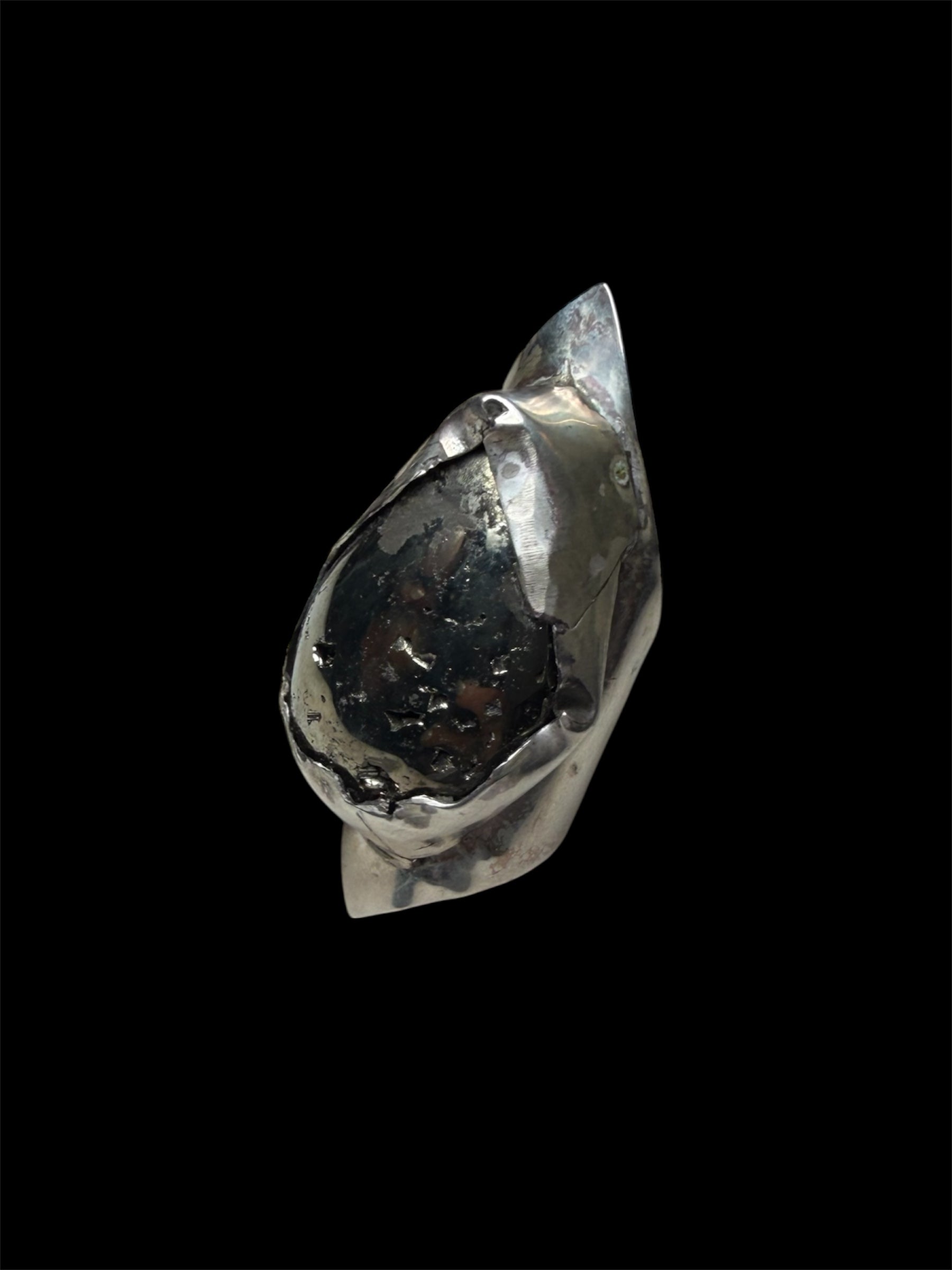 Hematite Shield Ring (925 sterling silver)
