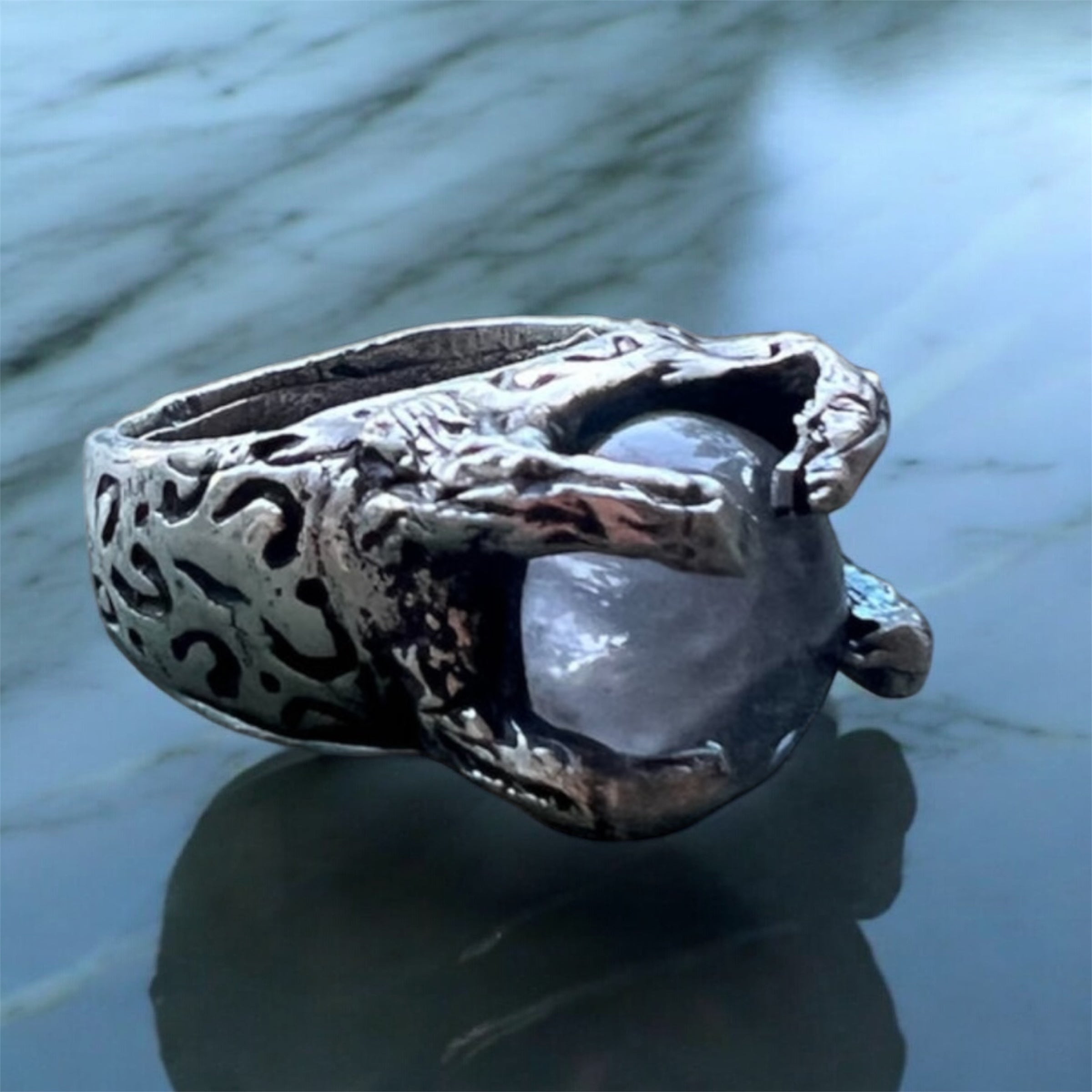 Snow Leopard Clear Quartz Ring