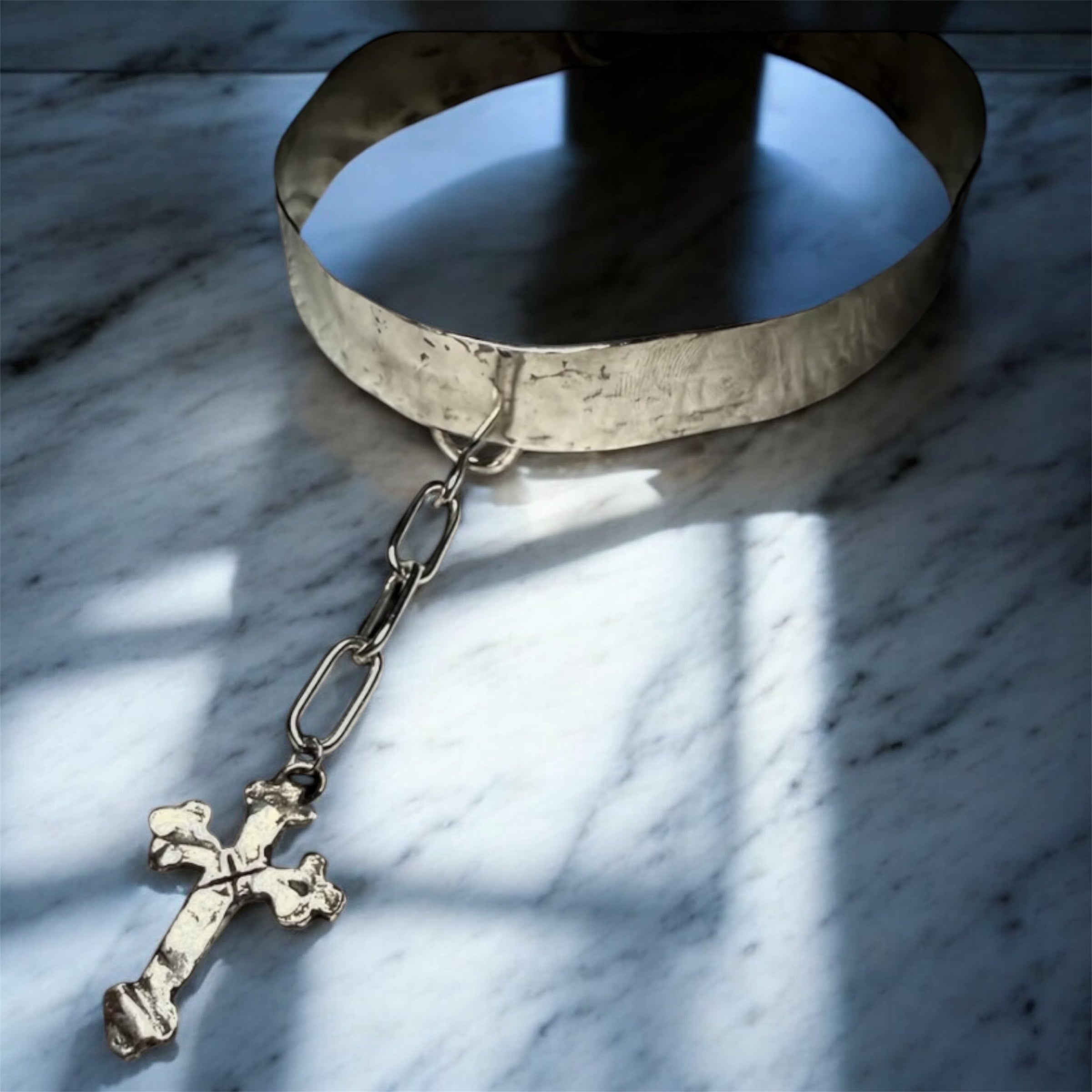 Crucifix Shield Choker