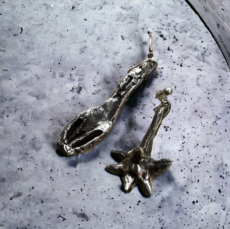 Double the Trouble Baphomet & Mace Earring Set