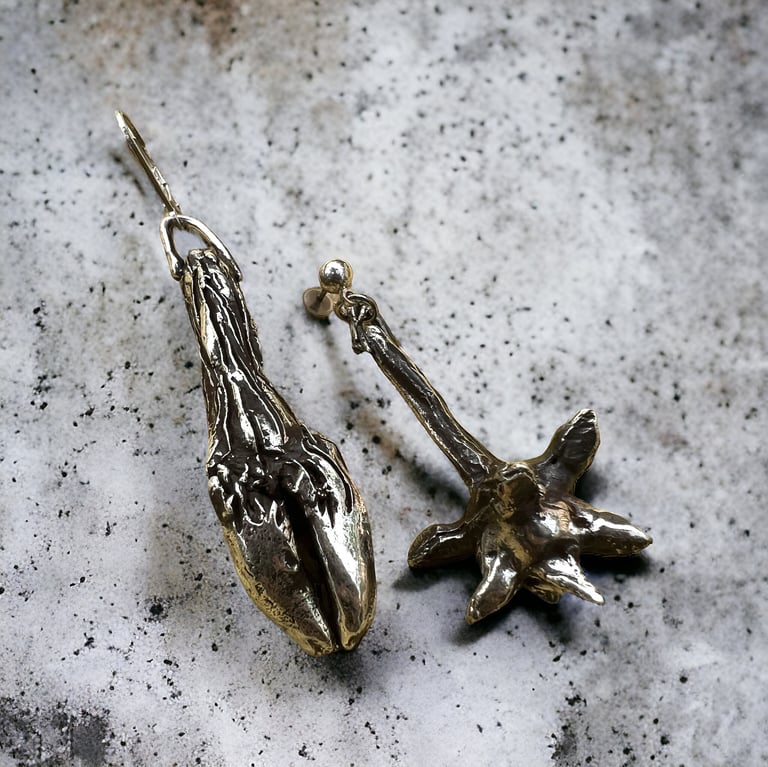 Double the Trouble Baphomet & Mace Earring Set