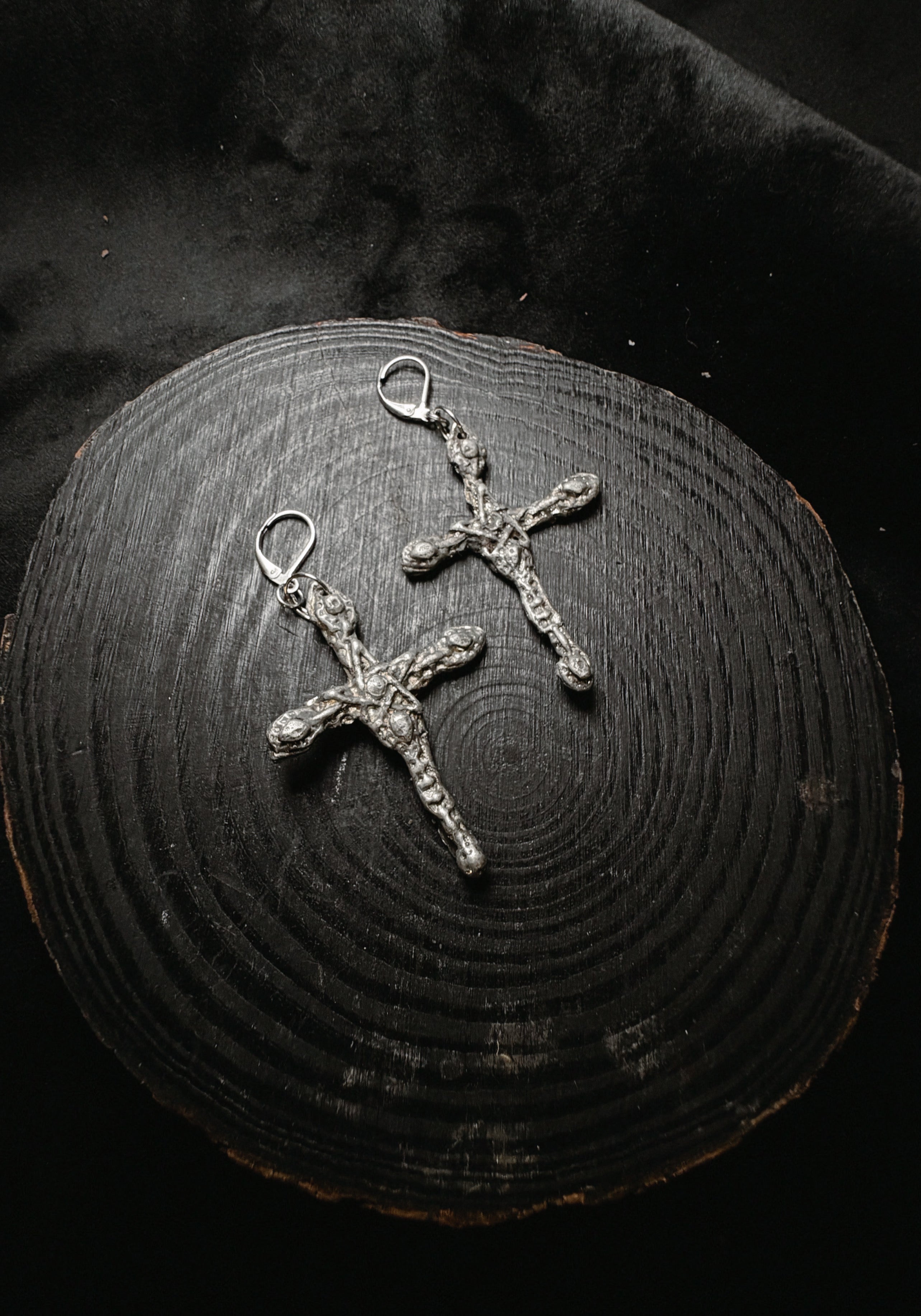 Crucifix earrings