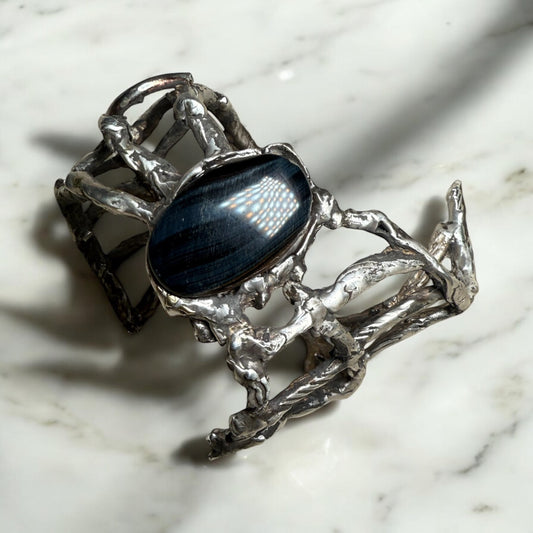 Web of Bone Cuff – Obsidian Veil Edition