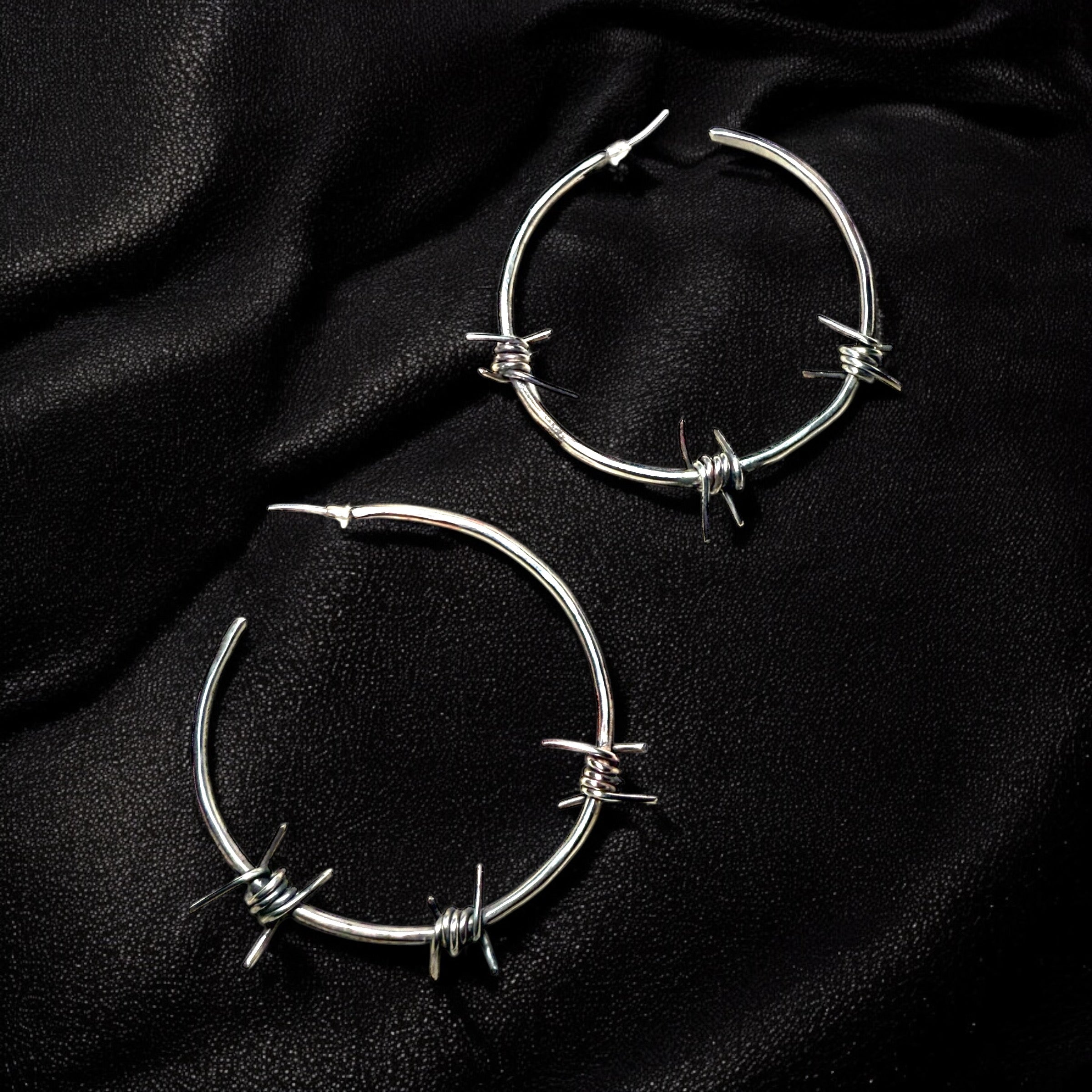 Barbed Sigil Hoops