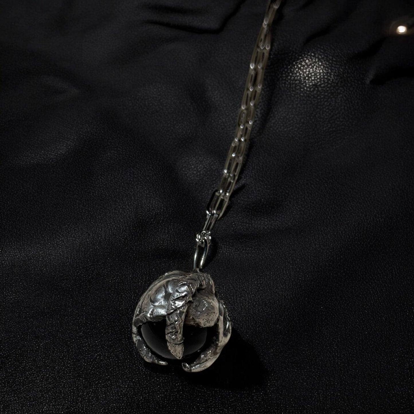 Eye of the Claw Necklace — Obsidian + Silver