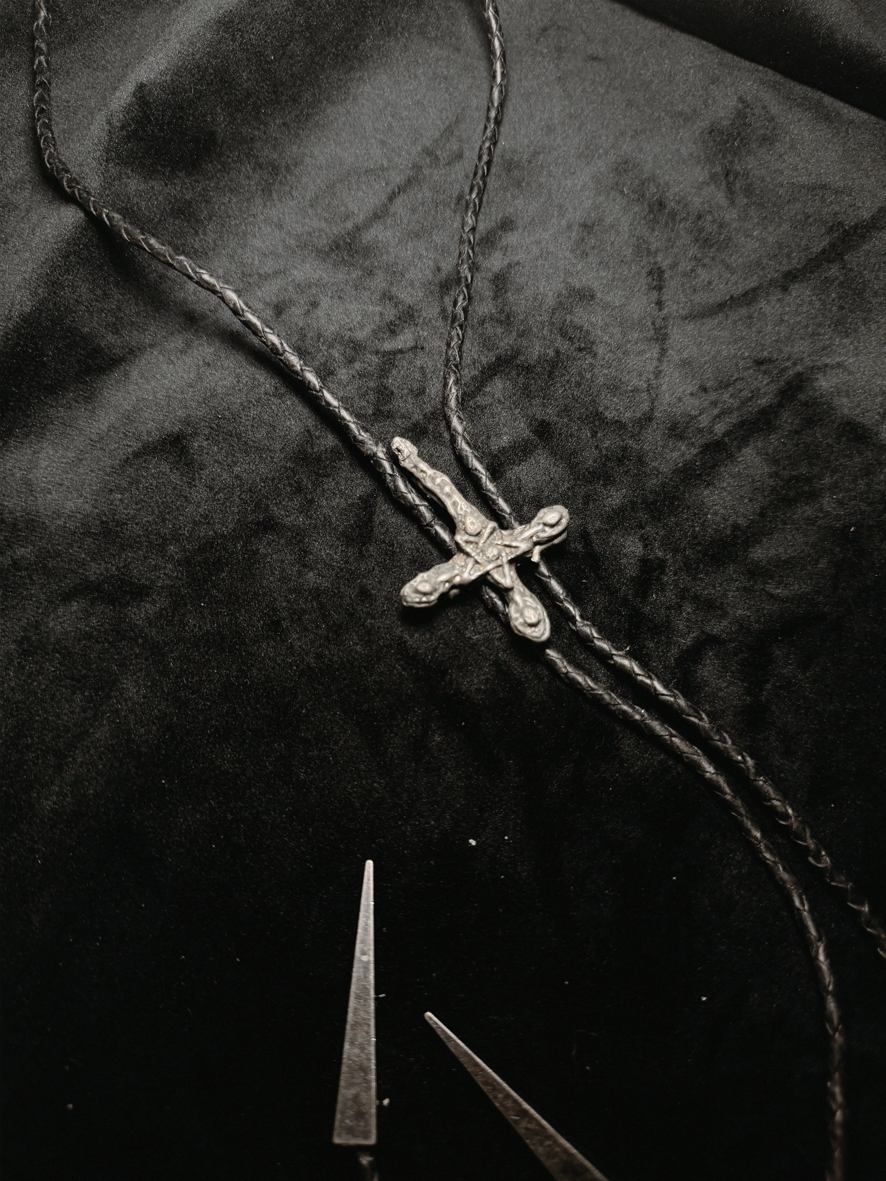 Inverted Crucifix Bolo Tie