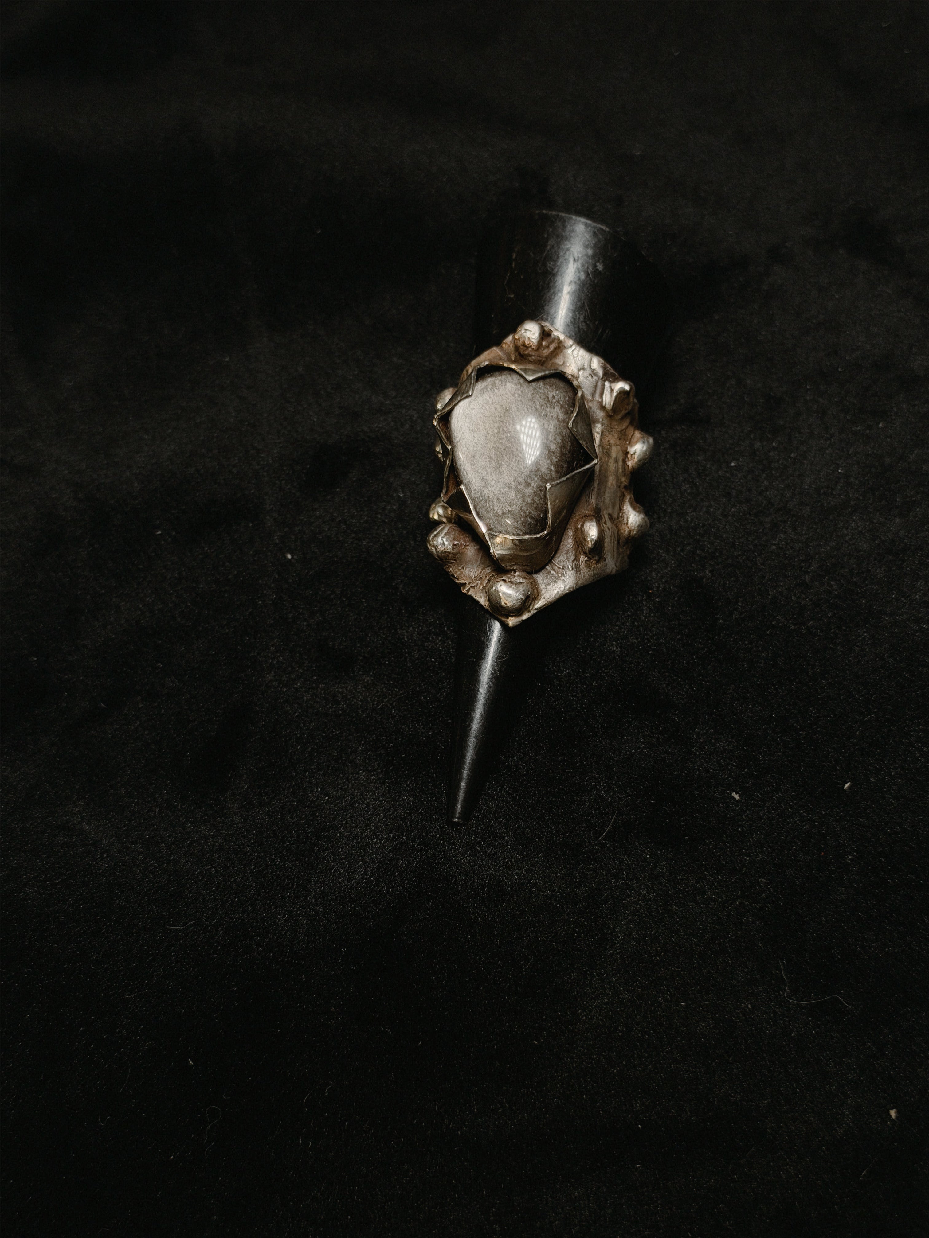 Obsidian Shield Ring