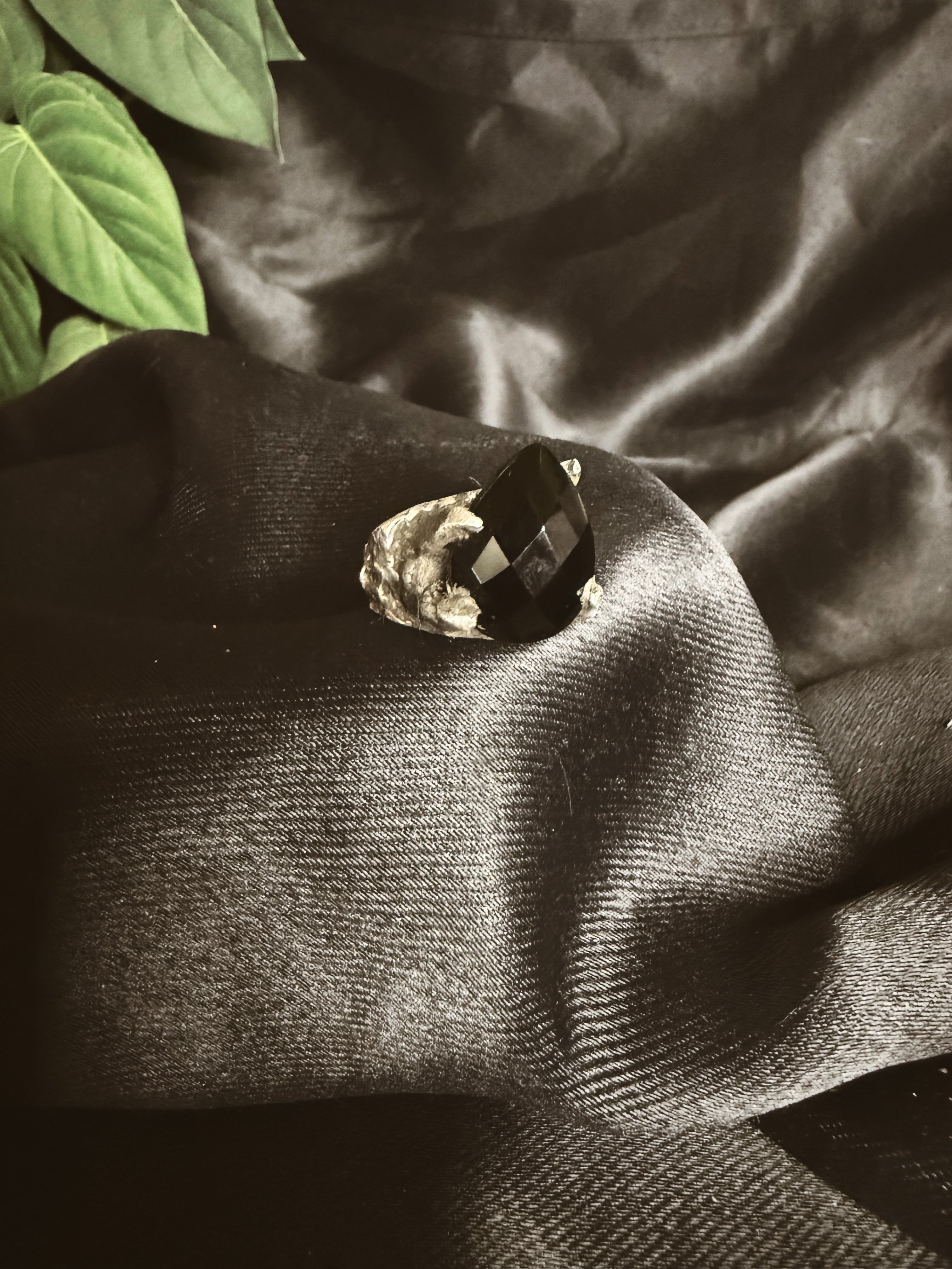 Bewitched Ring — Faceted Onyx (Pear Cut)