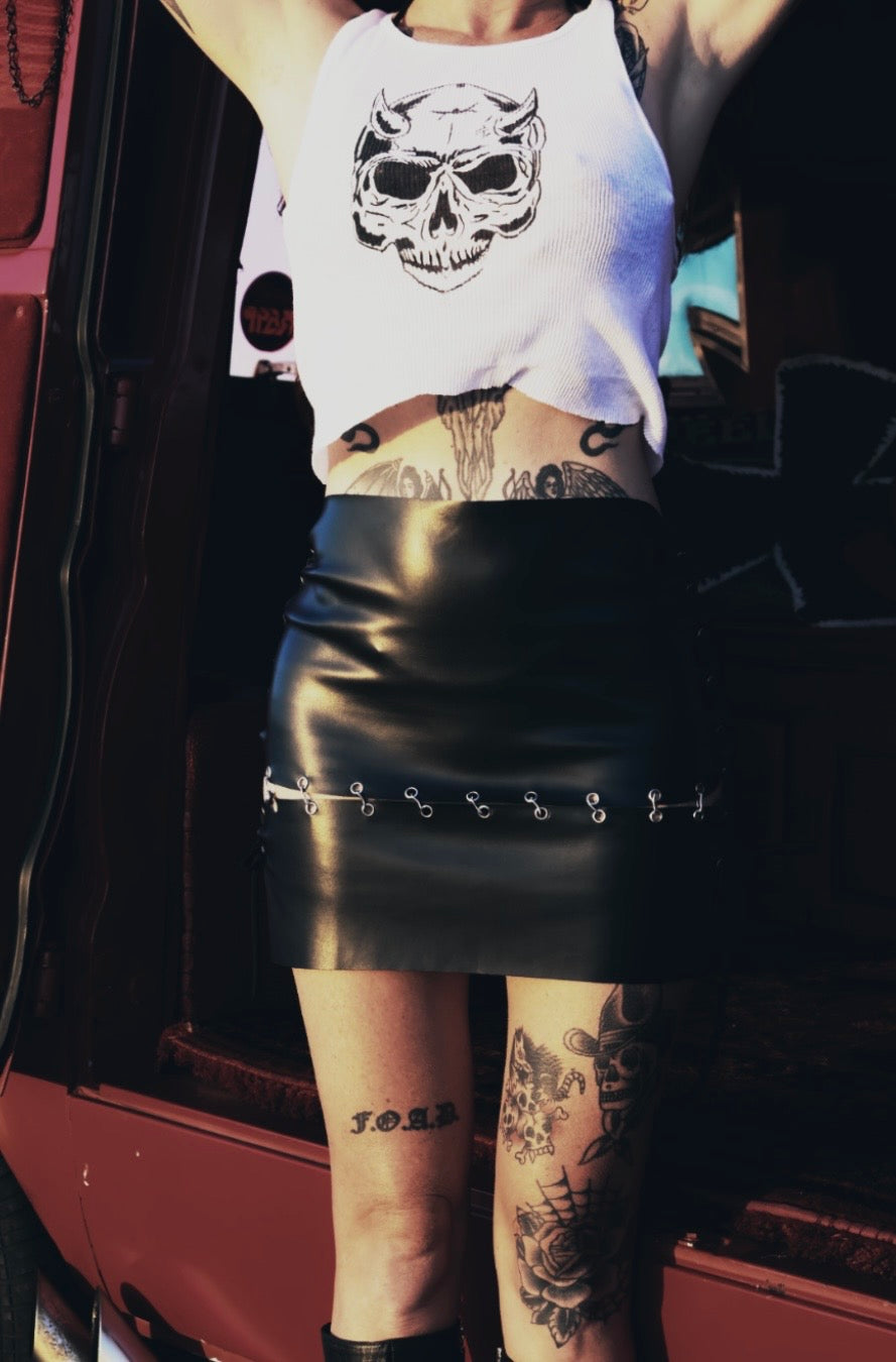 Hellbound Skull Crop Tank