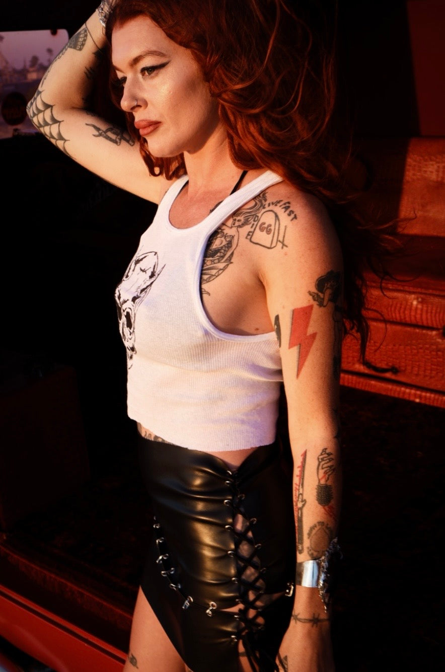 Hellbound Skull Crop Tank
