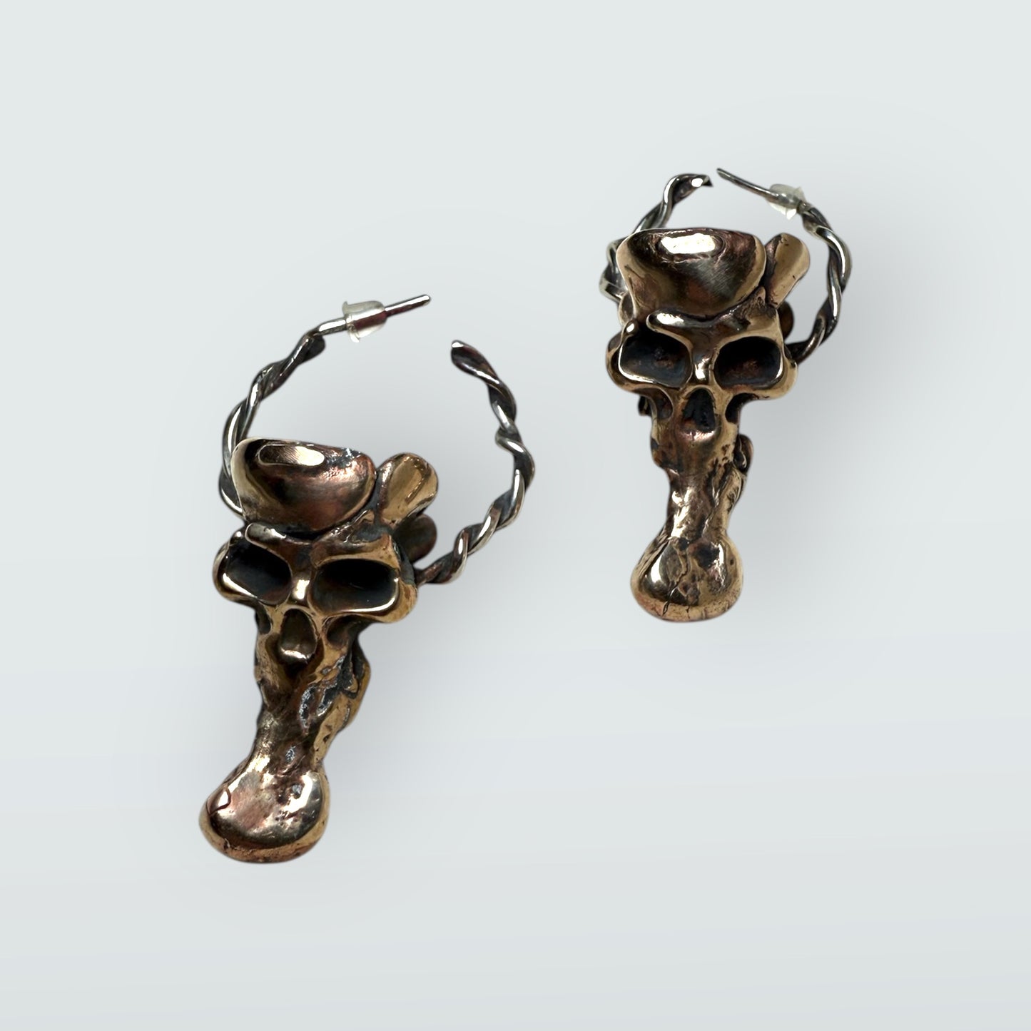 The Whirling Oni Hoops (30mm Twisted Skull Hoops)