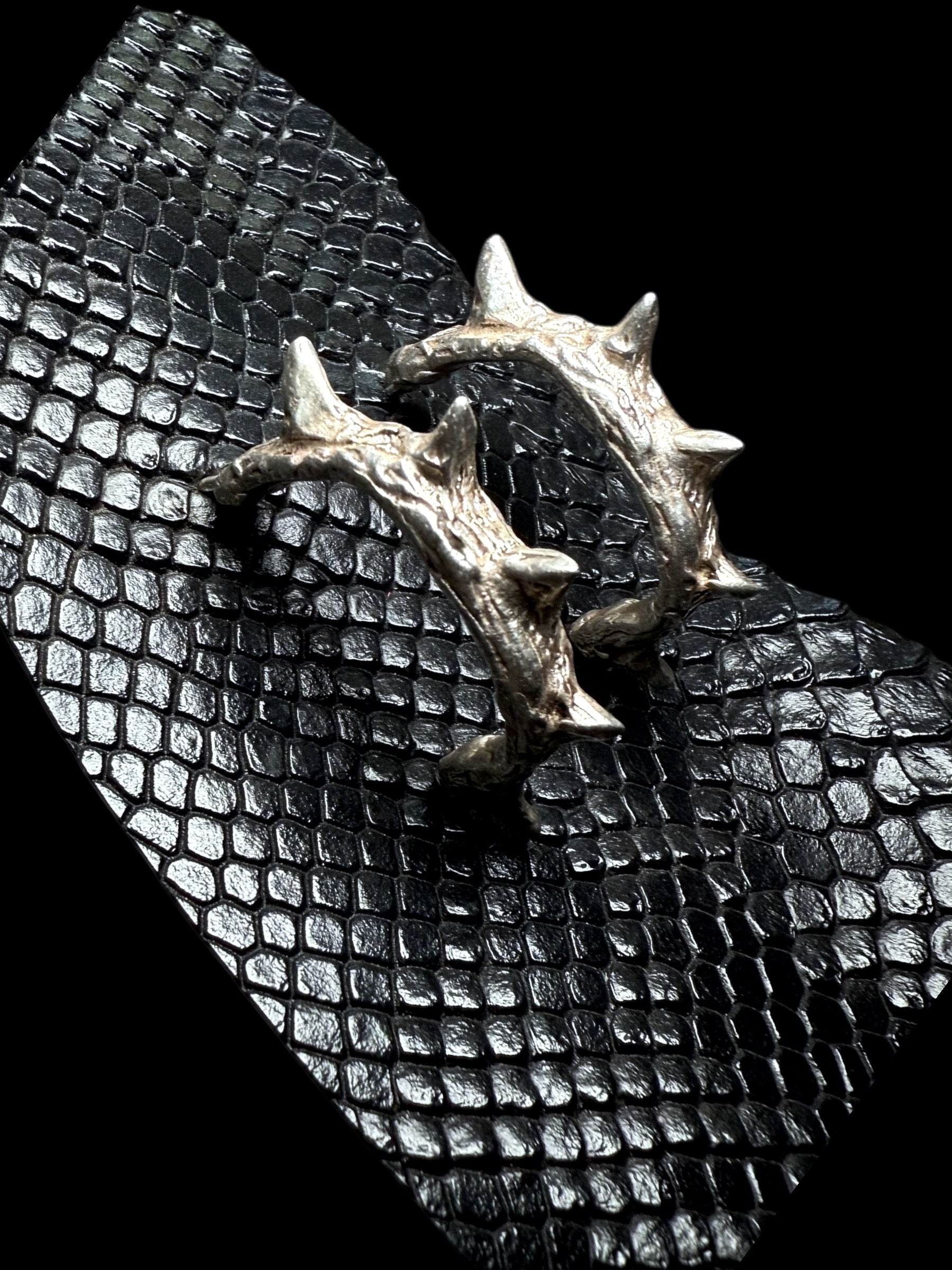 Thorn Spike Earrings — Sterling Silver