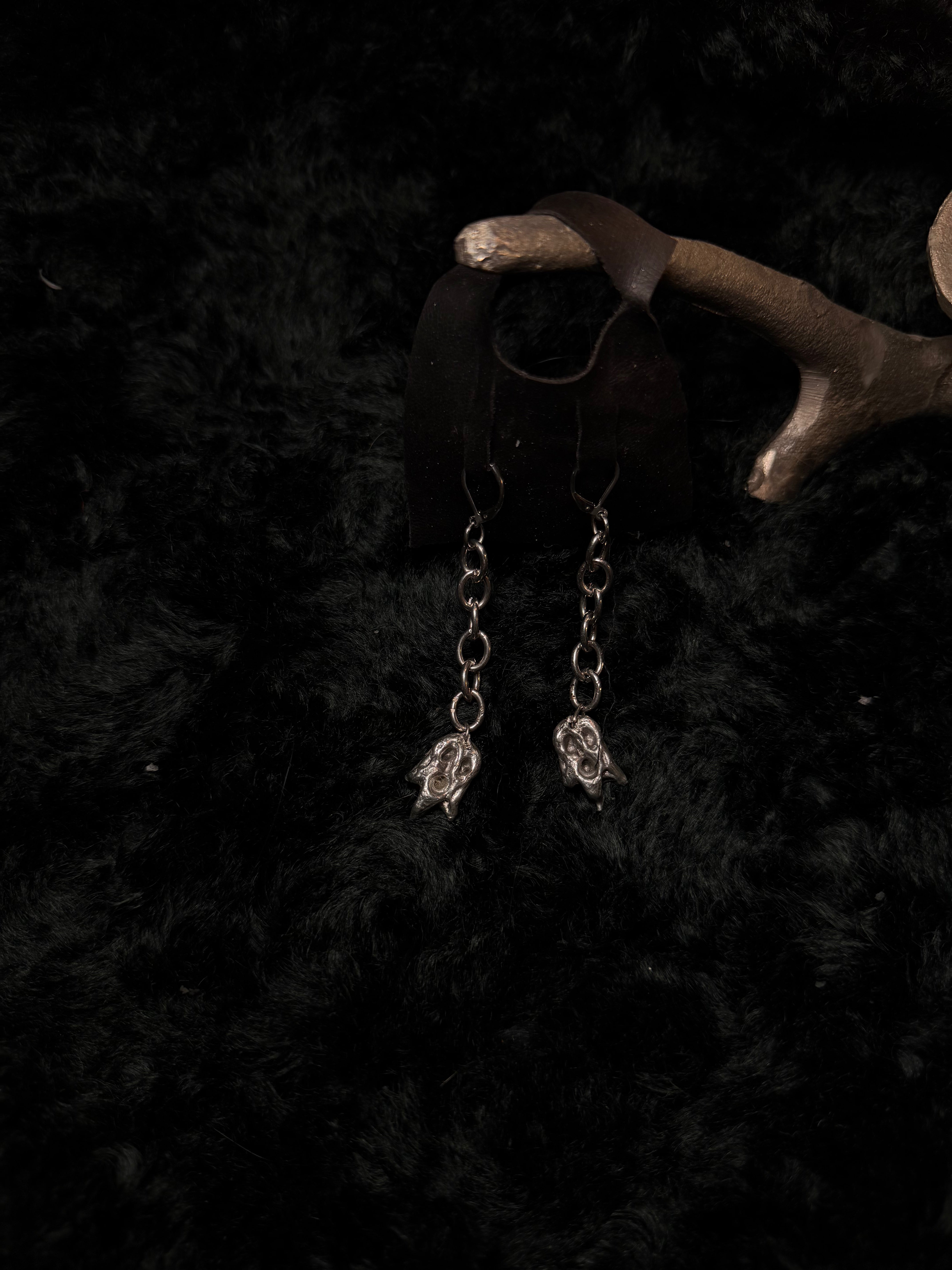 Little Hauntings — Mini Ghost Chain Earrings