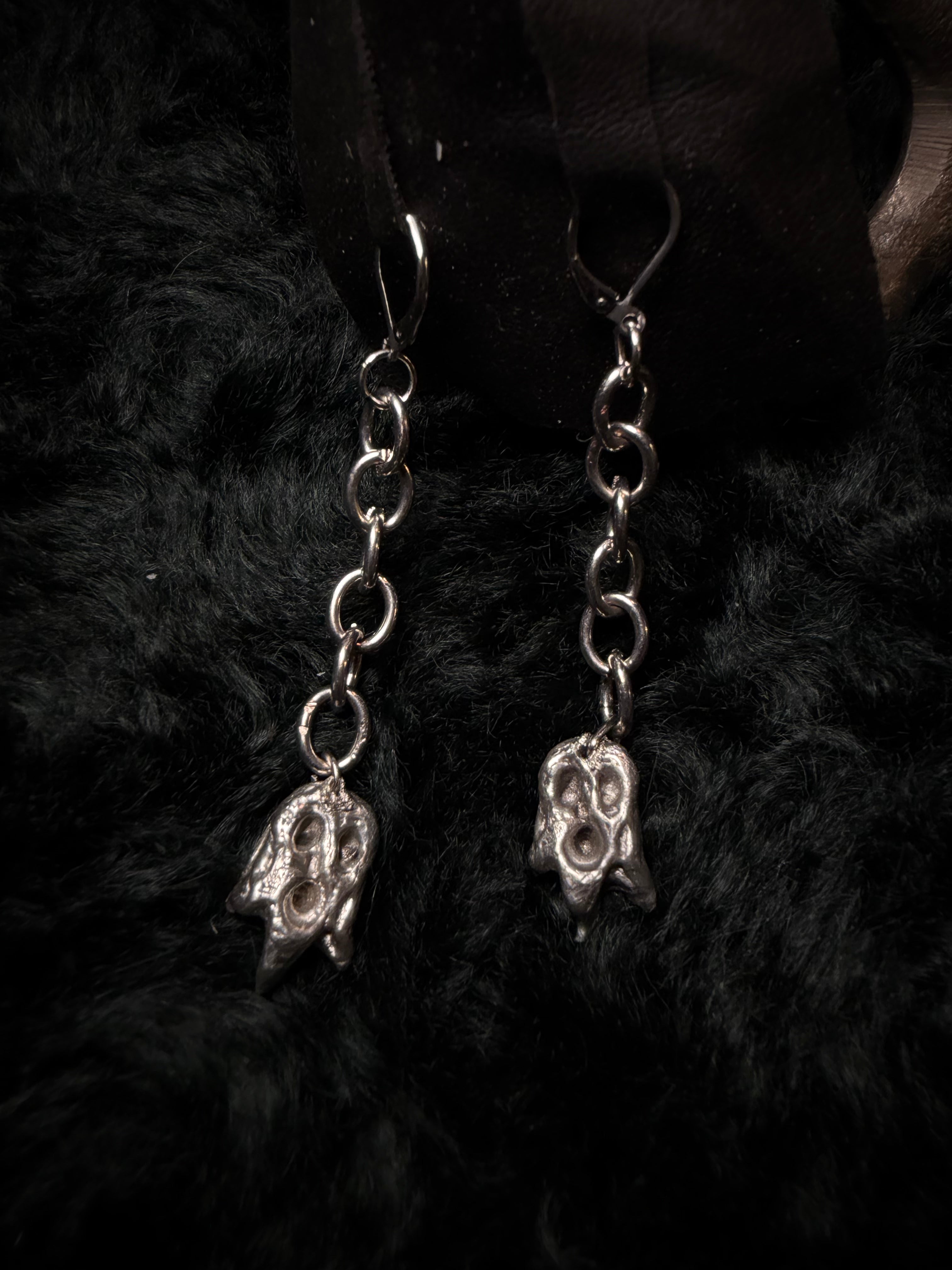 Little Hauntings — Mini Ghost Chain Earrings