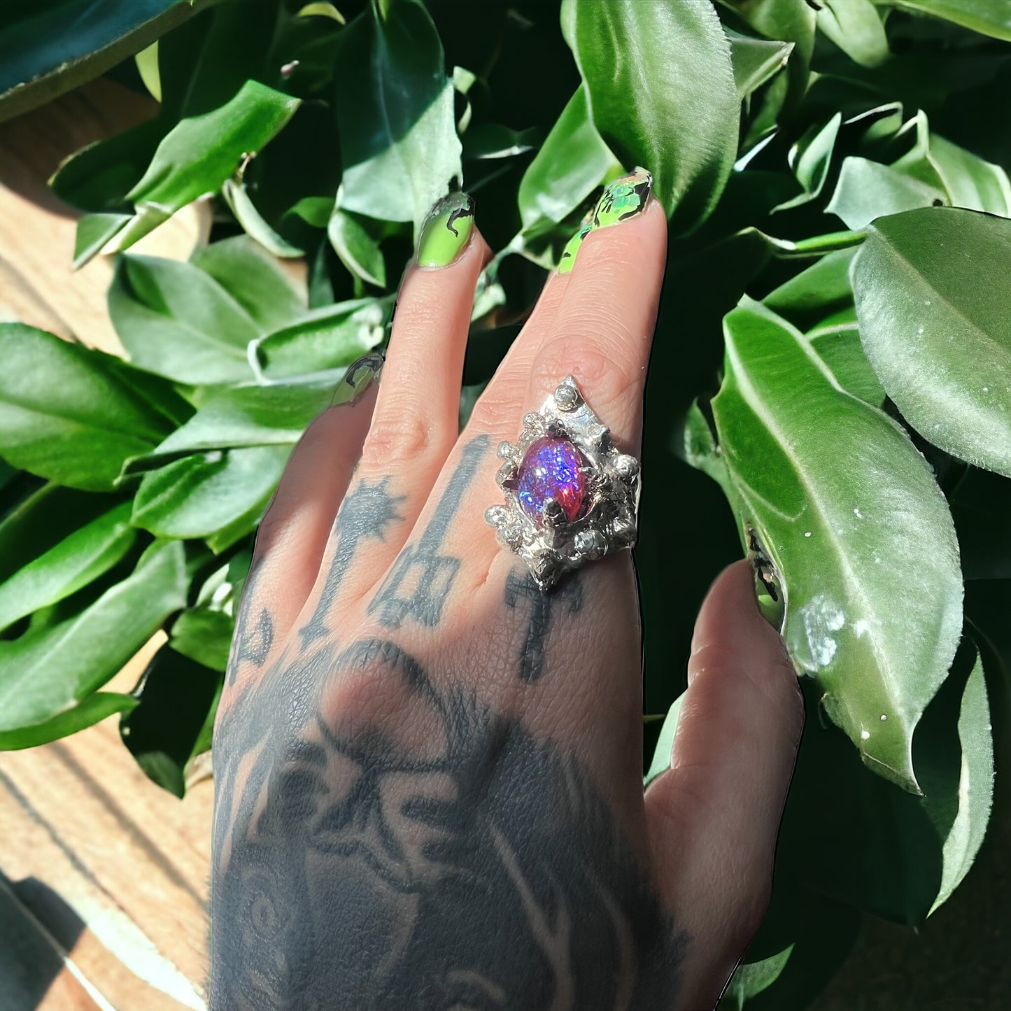 Fire Opal Seer Ring