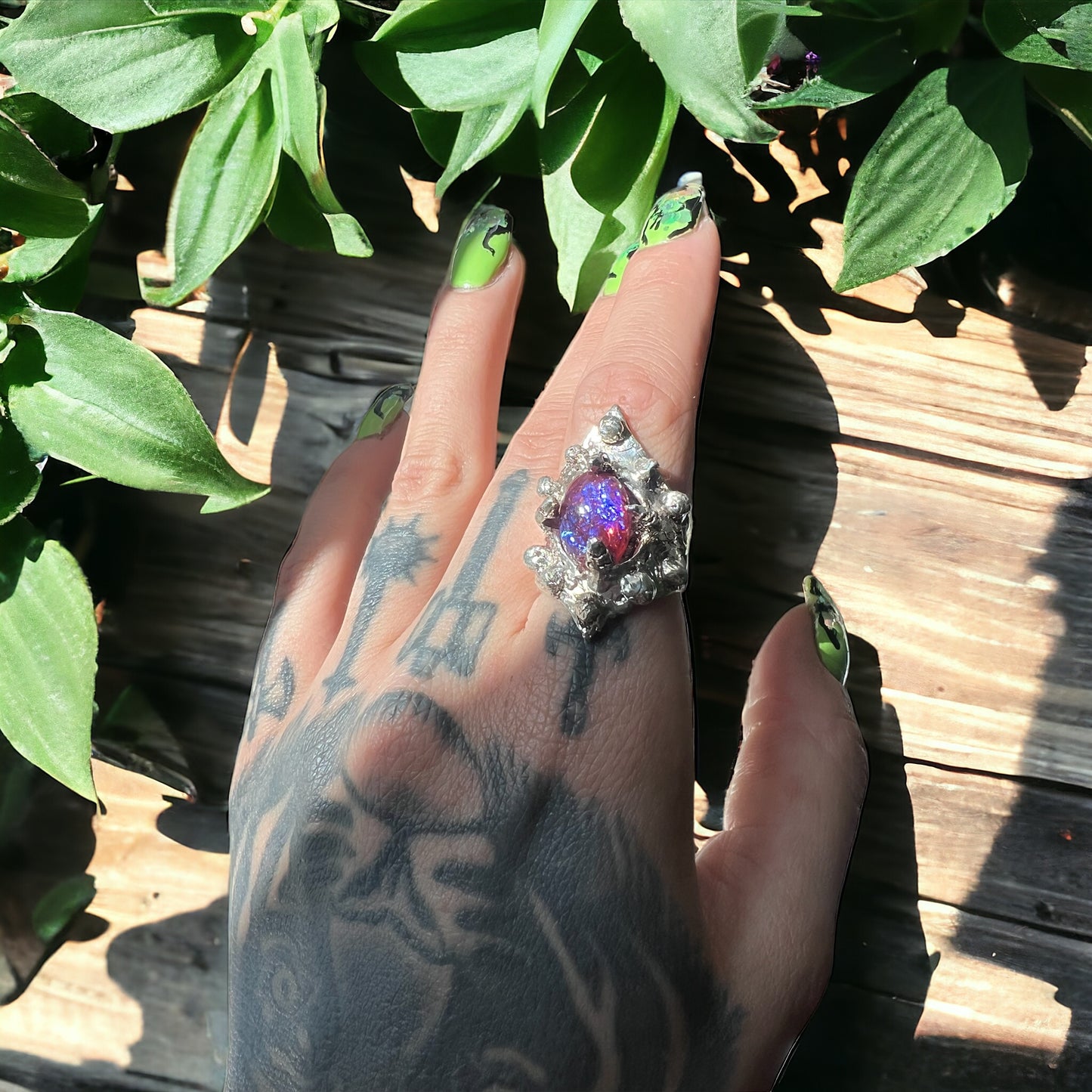 Fire Opal Seer Ring
