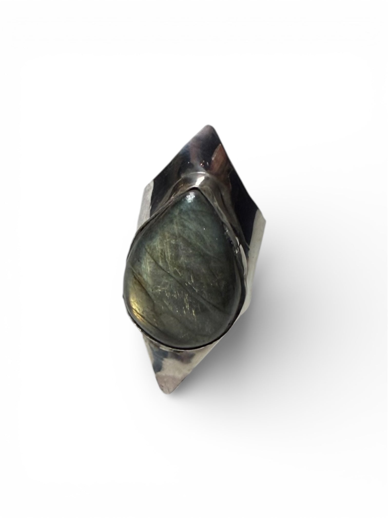 Labradorite Shield Ring — Sterling Silver