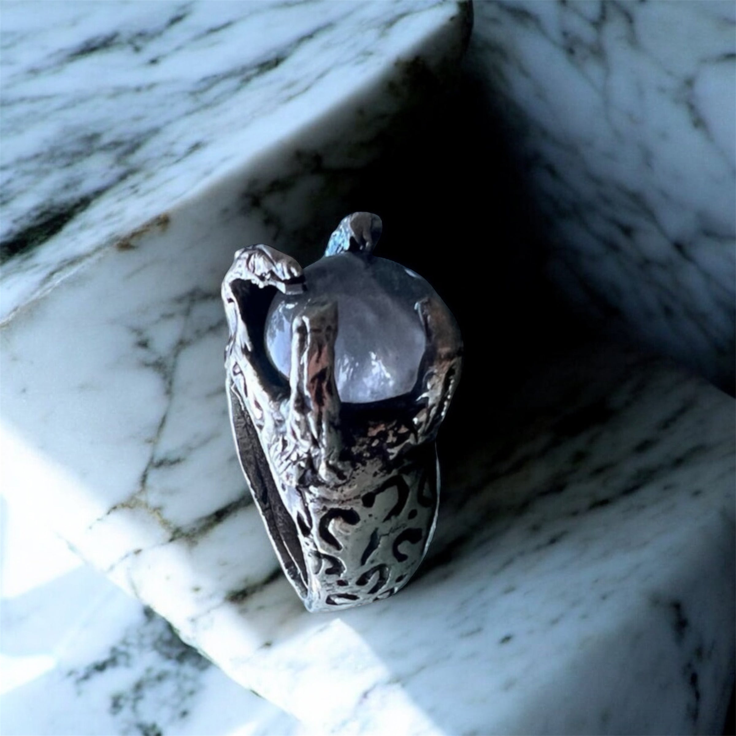 Snow Leopard Clear Quartz Ring